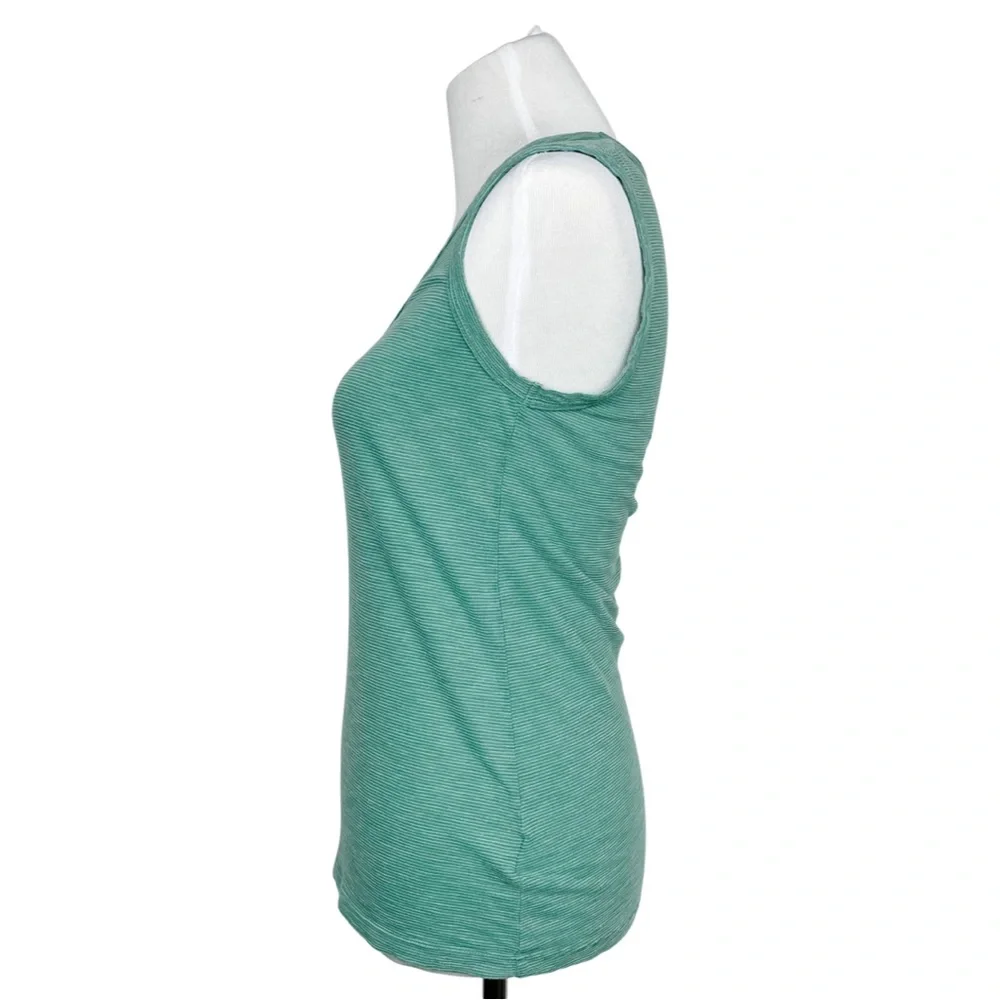Anthropologie t.la Striped Scoop Neck Layering Tank Women’s Small Seafoam Green - Picture 5 of 11